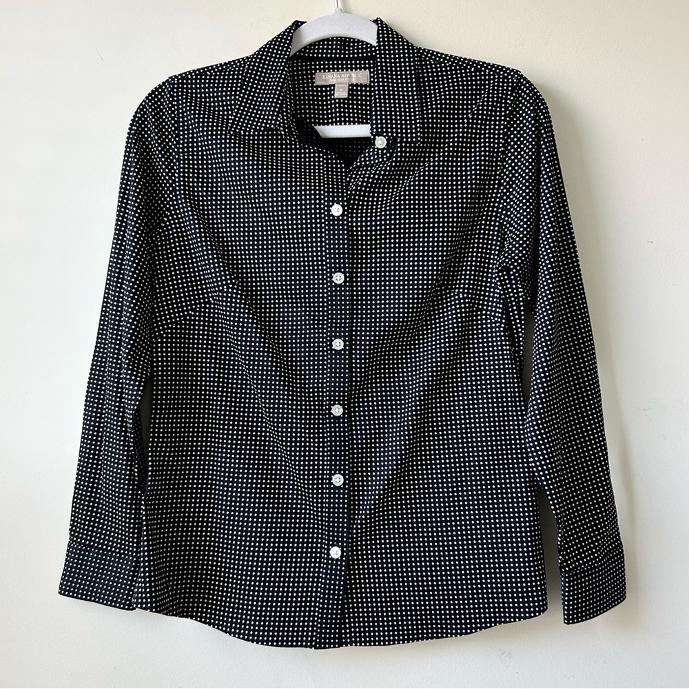 Banana Republic Button Up Long Sleeve Non-Iron Shirt Women’s Sz 6P Career Office